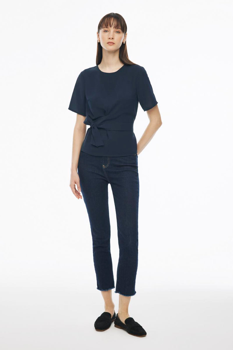 Perspective Blouse Fluid S/Sl Dark Blue