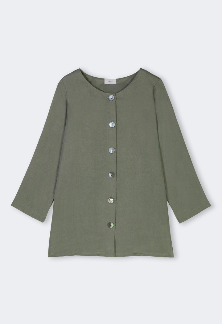 Choice Crinkled Regular Fit Shirt Olive