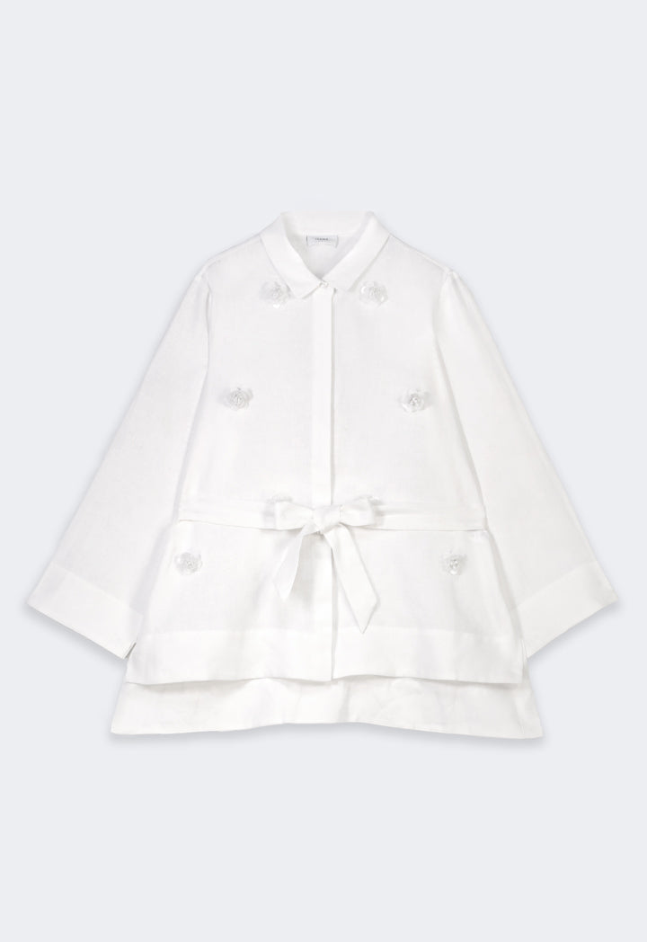 Choice Long Sleeve Linen Shirt Off White