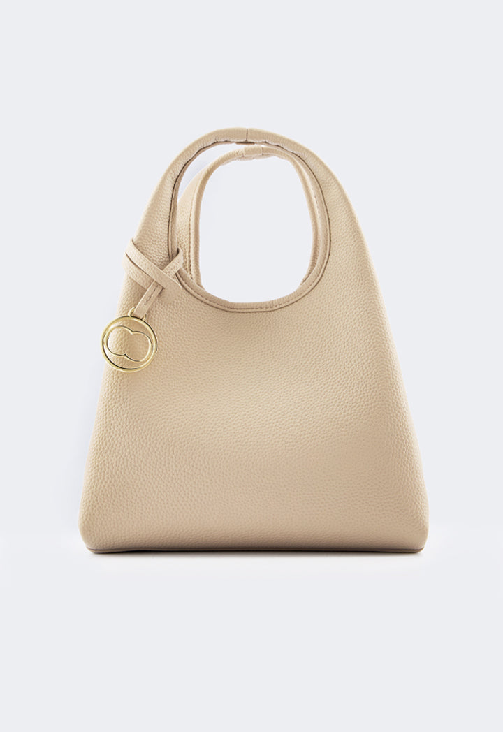 Choice Classic Solid Handbag Beige