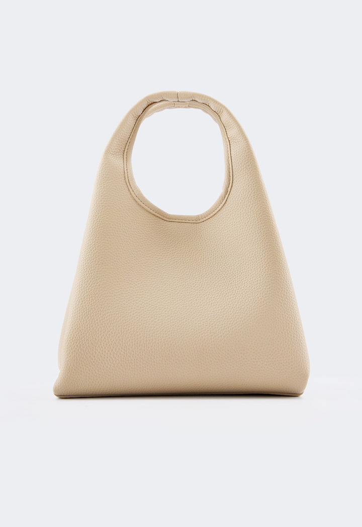 Choice Classic Solid Handbag Beige