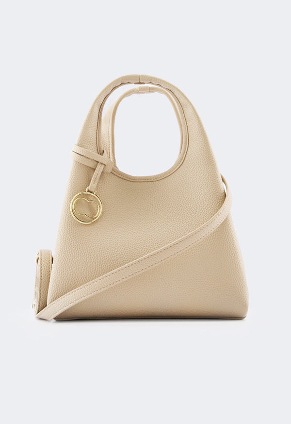 Choice Classic Solid Handbag Beige