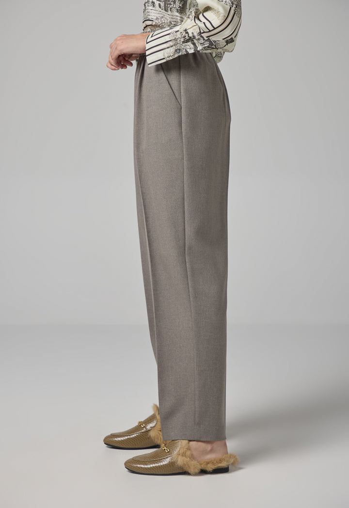 Choice Solid Straight Leg Formal Trousers Anthracite