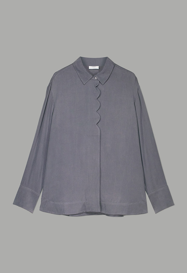 Choice Long Sleeves Basic Shirt Grey