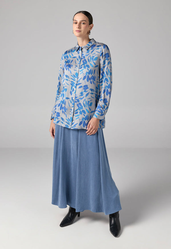 Choice Floral Printed Long Sleeve Shirt  Multi Color