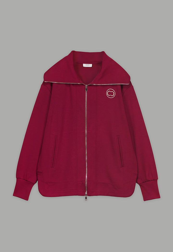 Choice Full-Zip Solid Jacket Beige