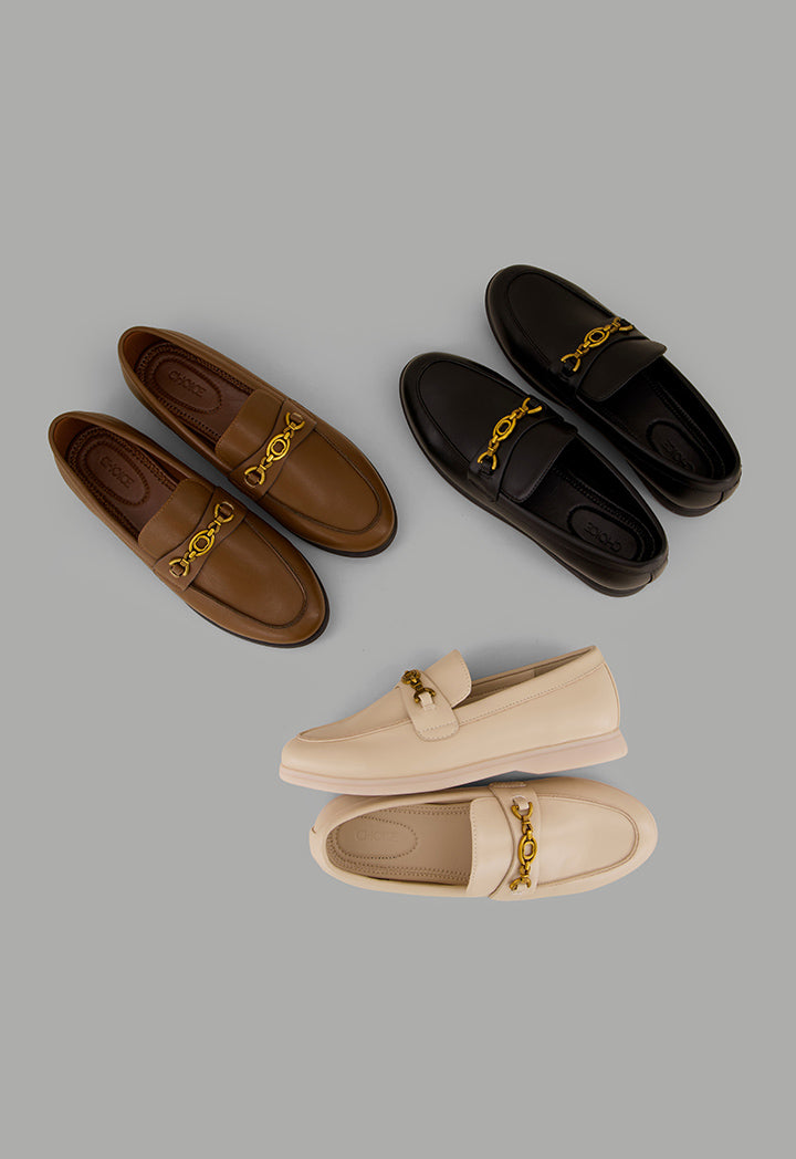 Choice Classic Plain Loafers Nude