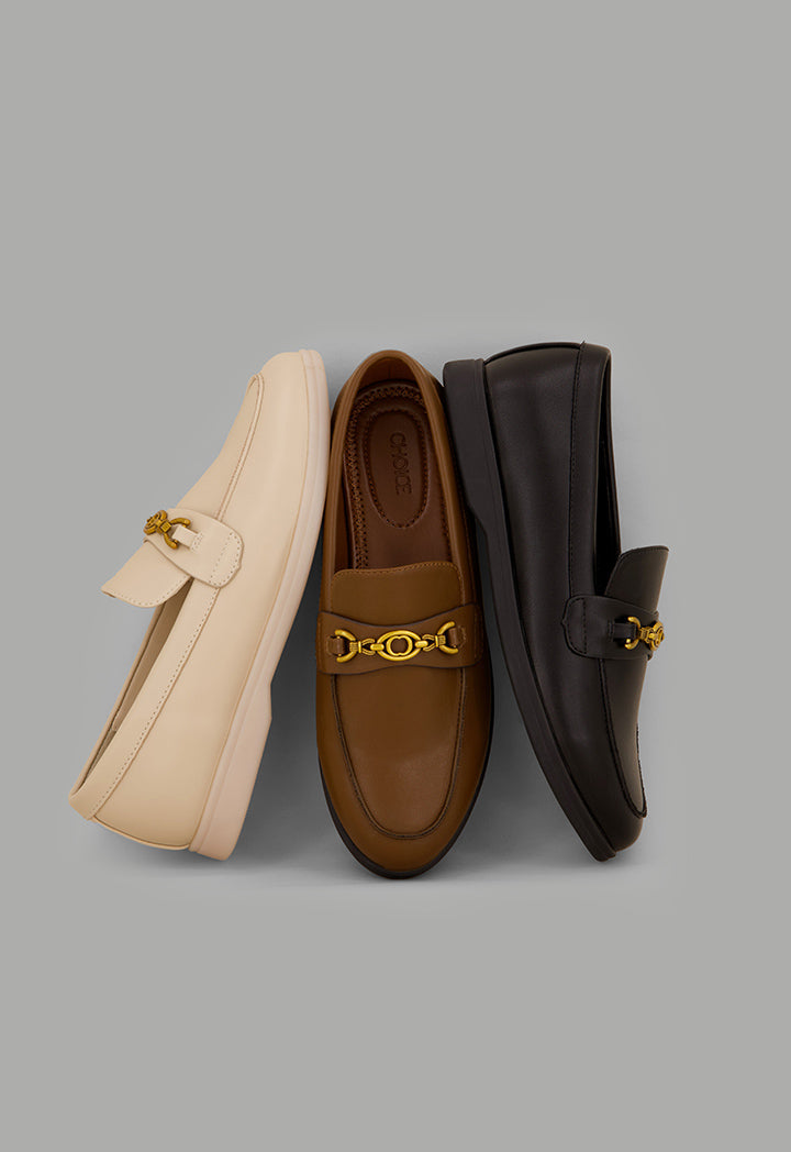 Choice Classic Plain Loafers Nude
