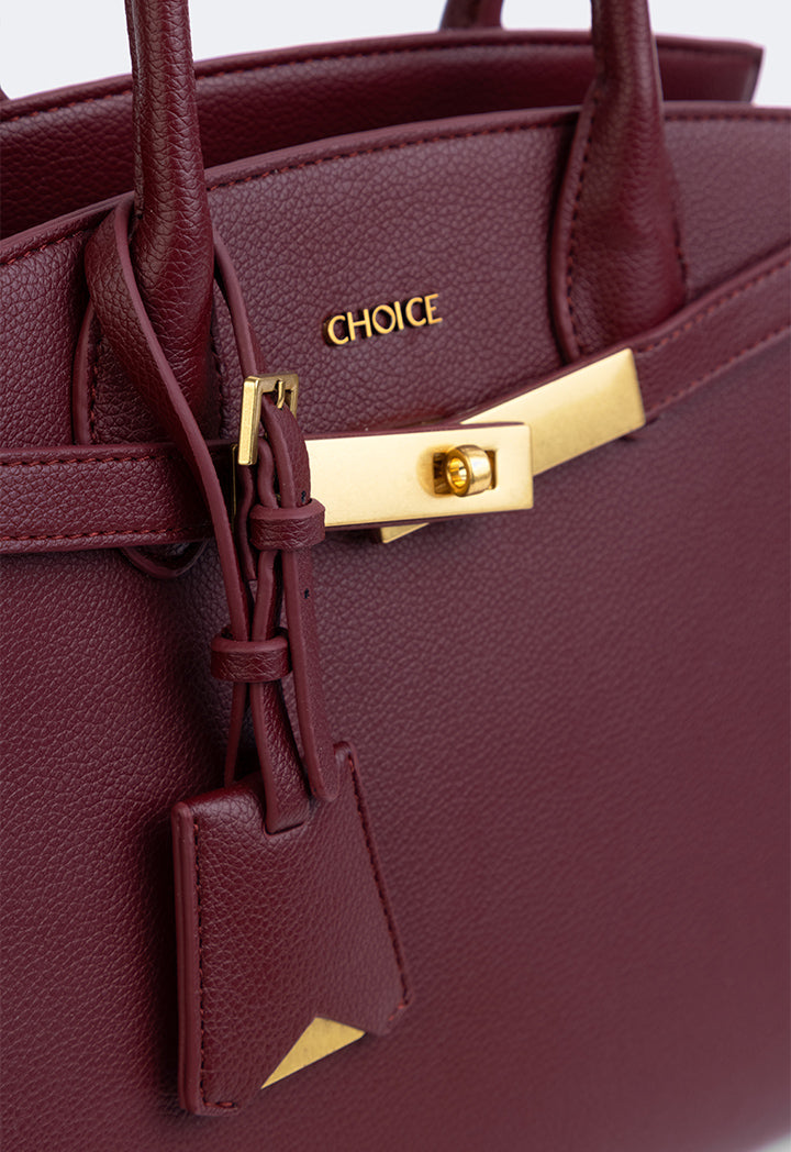 Choice Solid Classic Satchel Wine