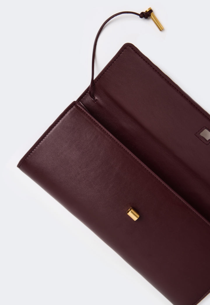 Choice Top Handle Long Clutch Burgundy