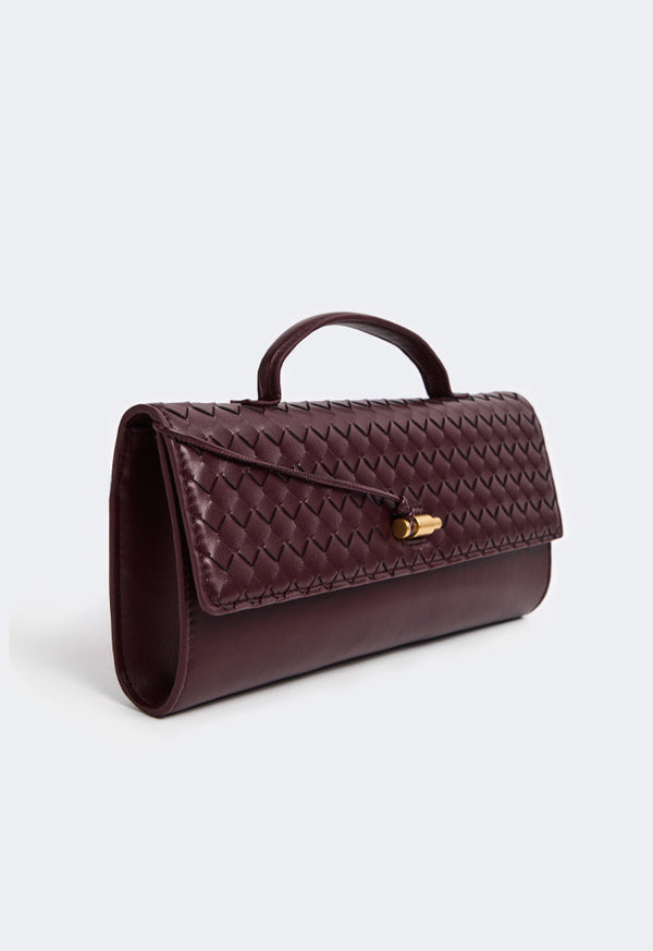 Choice Top Handle Long Clutch Burgundy