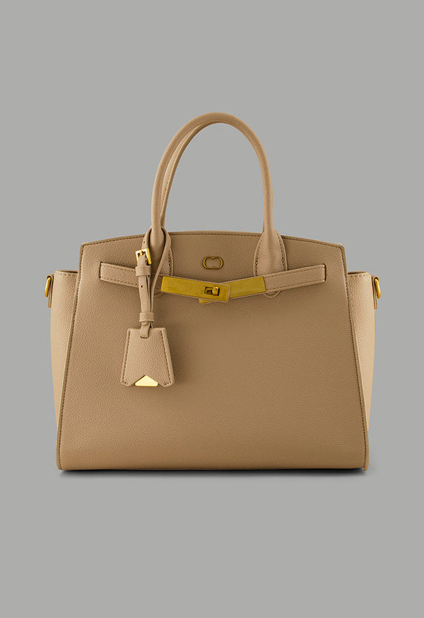 Choice Solid Classic Satchel Beige
