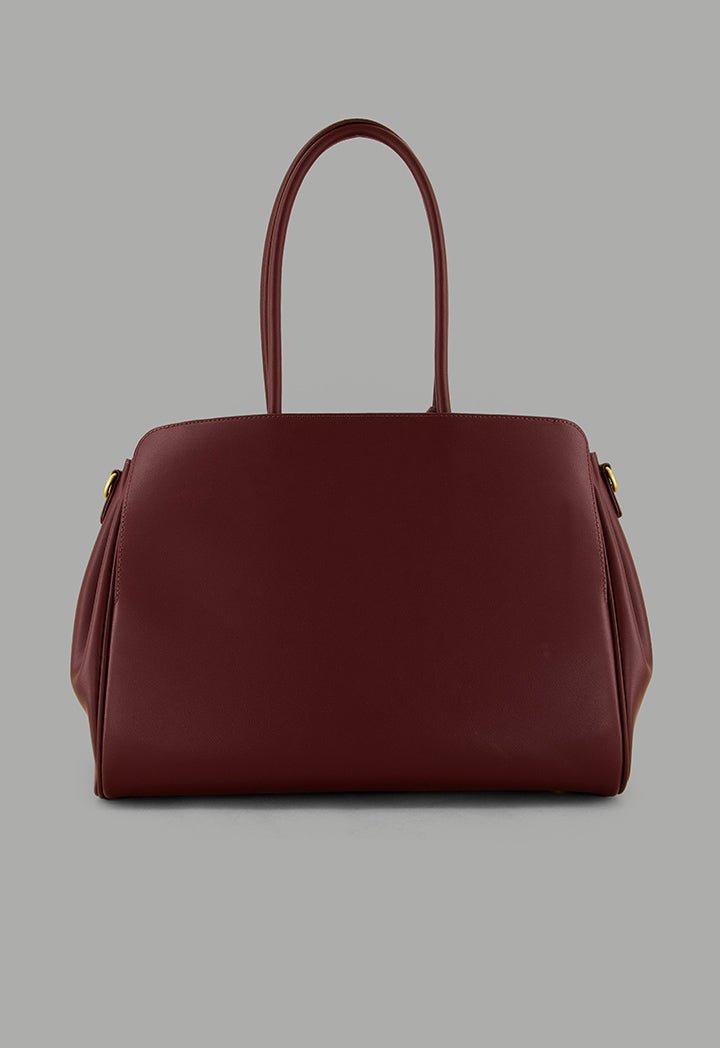 Choice Shoulder Handles Tote Bag Burgundy