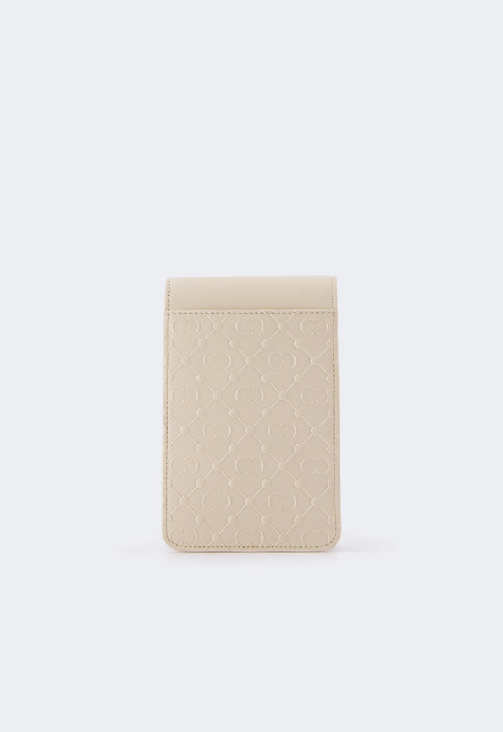 Choice Embossed Monogram Cross Body Bag Ivory