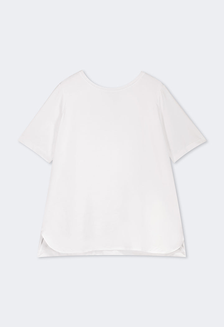 Choice Short Sleeve Basic T-Shirt Off White
