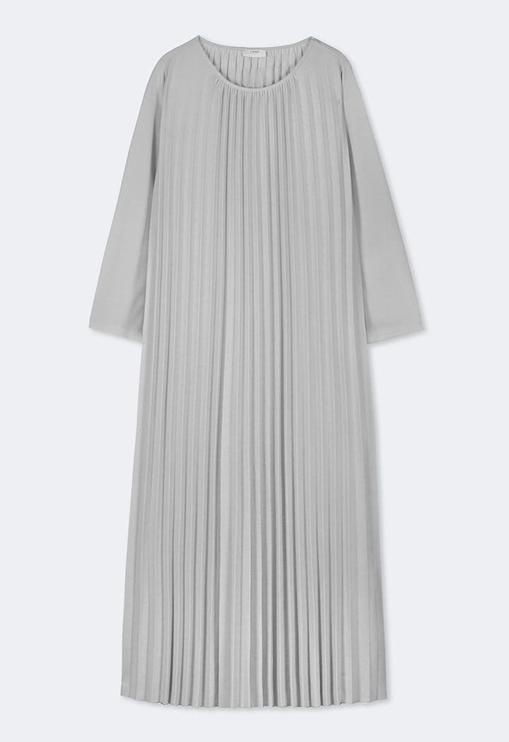 Choice Pleated Maxi Dress Grey