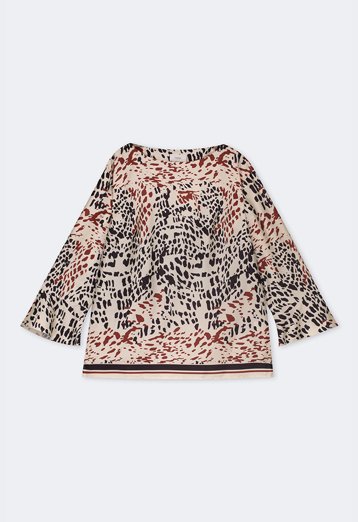 Choice Printed Long Sleeve Blouse Multi Color