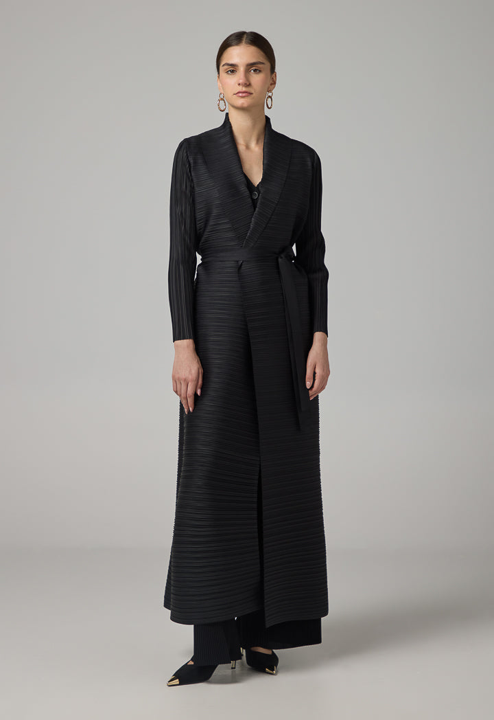 Choice Long Sleeve Solid Maxi Abaya Black