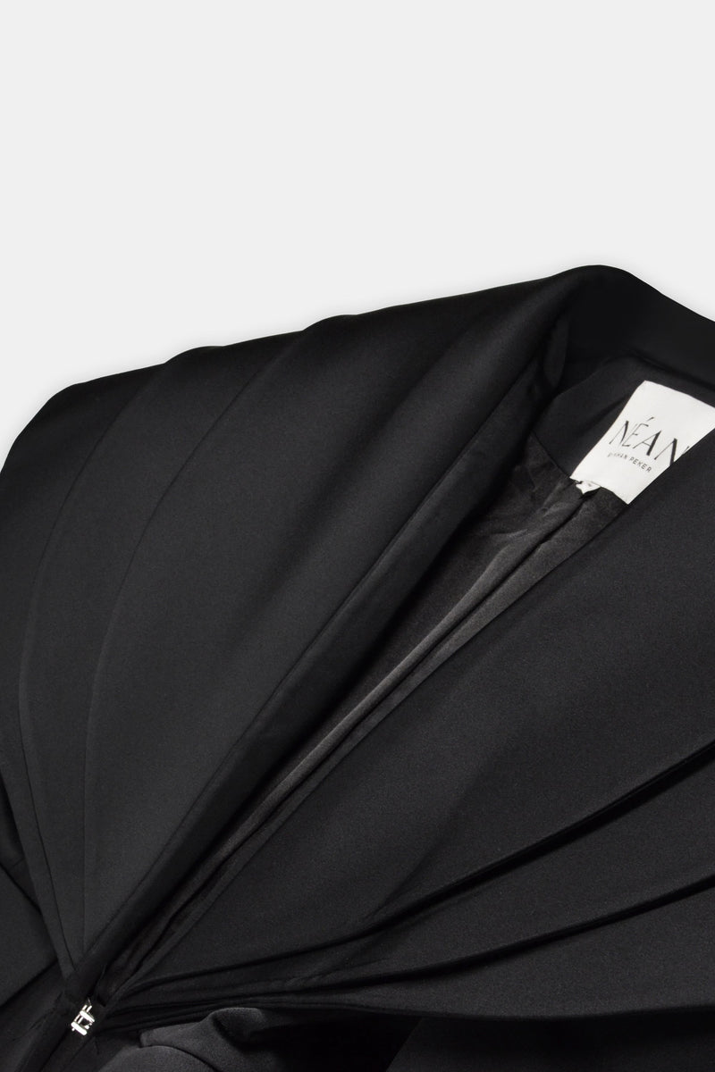 Nean Sculptural Collar Jacket Black