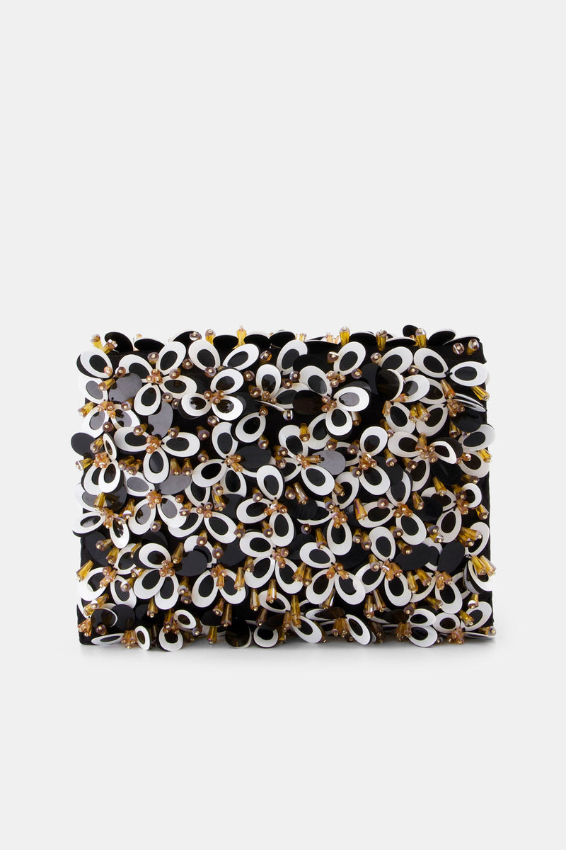 Nean Crystal Embellished Clutch Bag Black