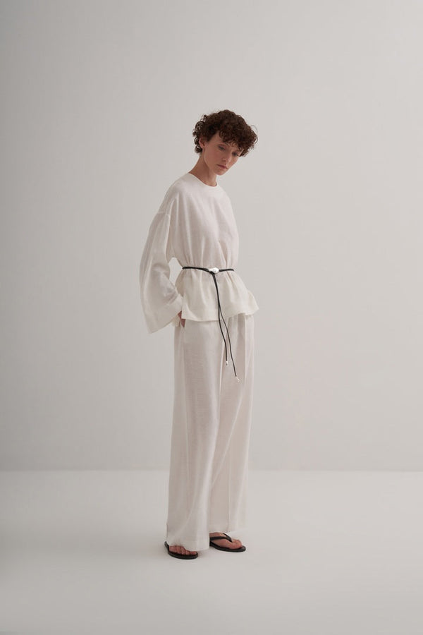 Kk Design Linen Basic Blouse Ecru