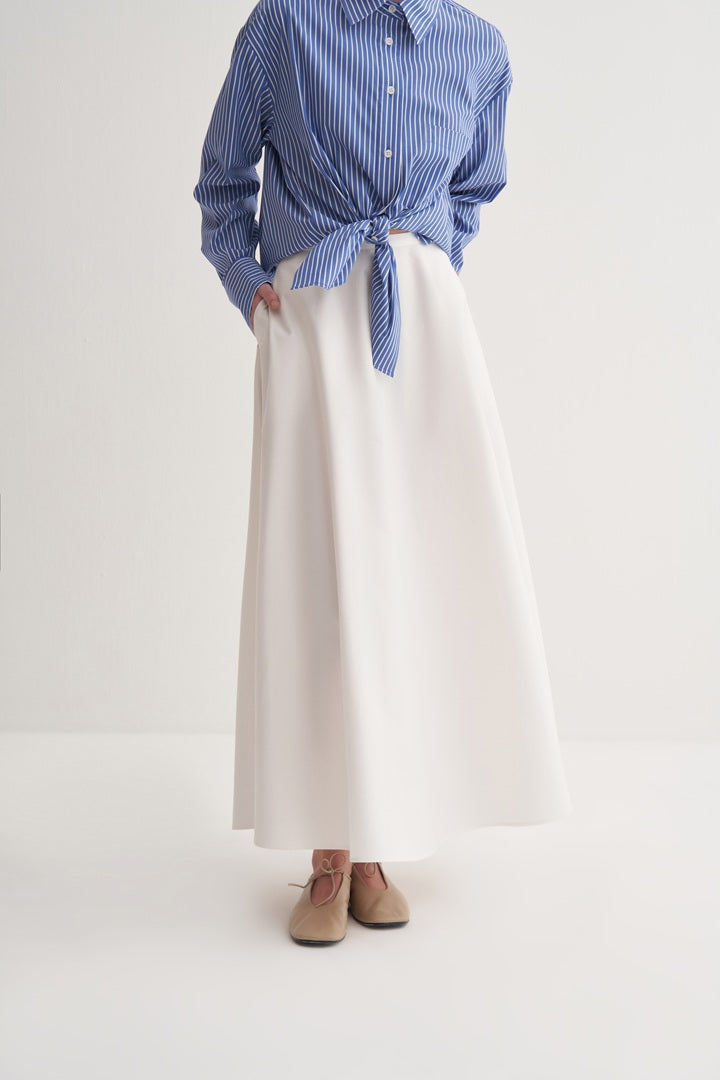 Kk Design Striped Oversize Shirt Blue