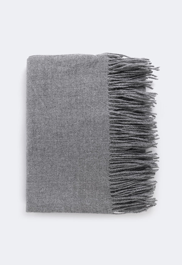 Choice Solid Tussles Winter Scarf Dark Grey