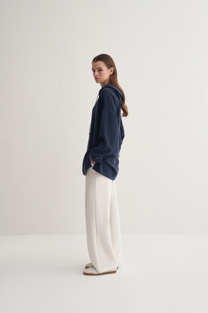 Kk Design Modal Sweatshirt Navy Blue