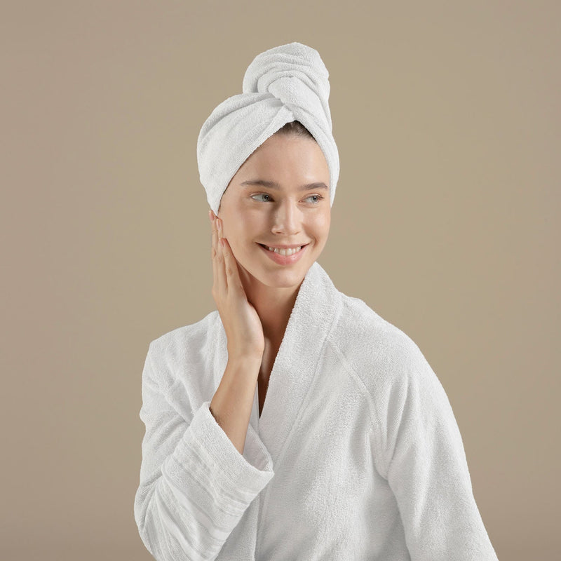 Chakra Solid Hair Bonnet  White