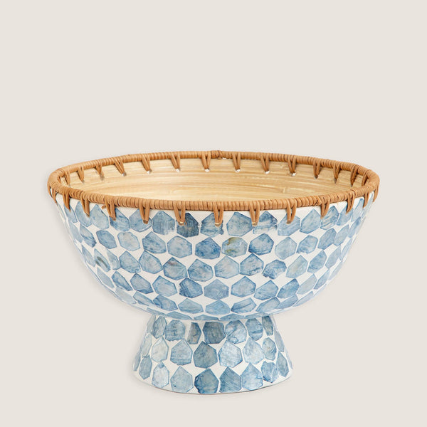 Chakra Hanoi Decorative Footed Bowl White