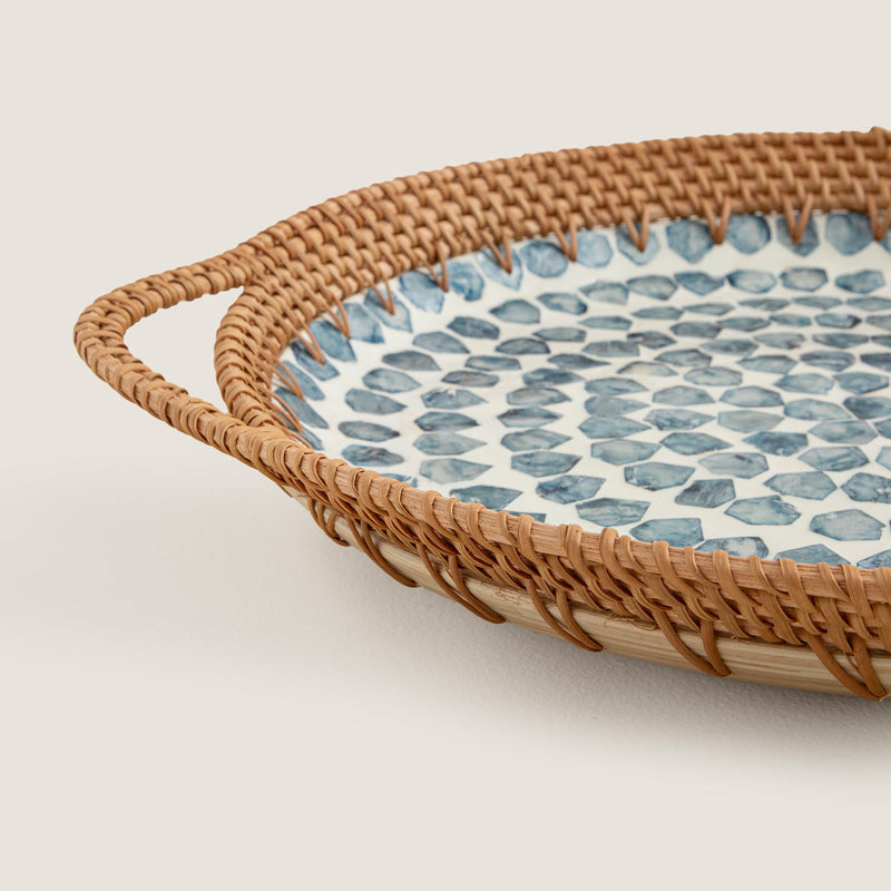 Chakra Hanoi Capiz Decorative Bowl 35 Cm White