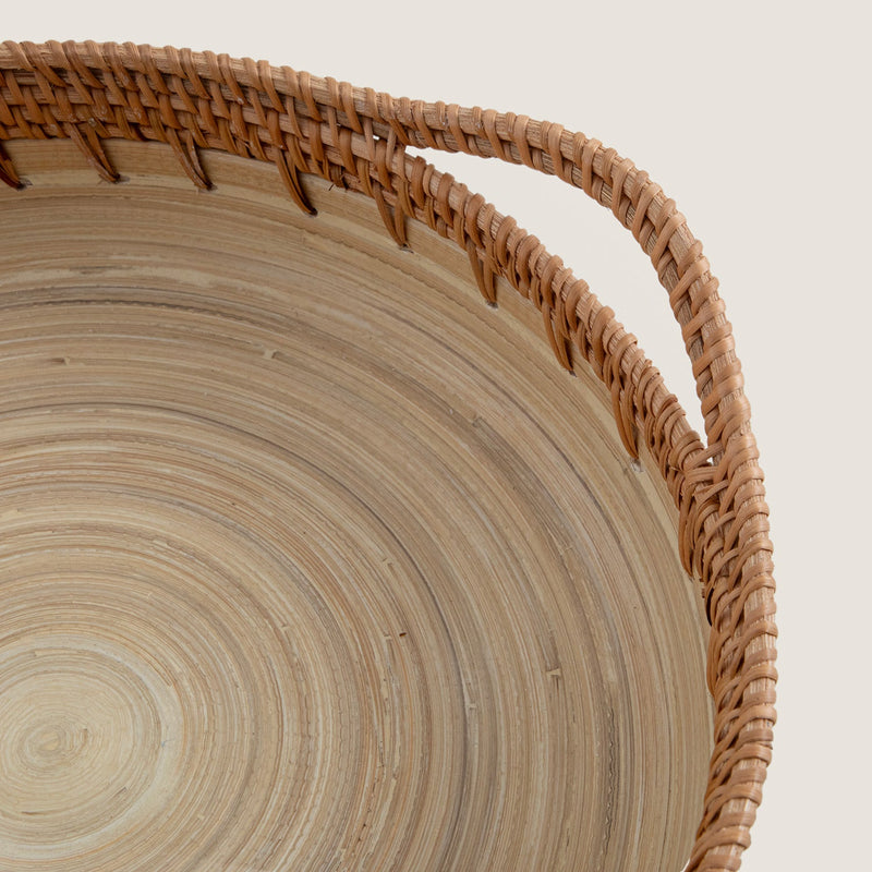 Chakra Hanoi Capiz Dekorative Deep Bowl 30 Cm White