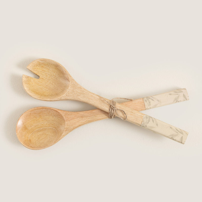 Chakra Lorenza Salad Serving Set Beige