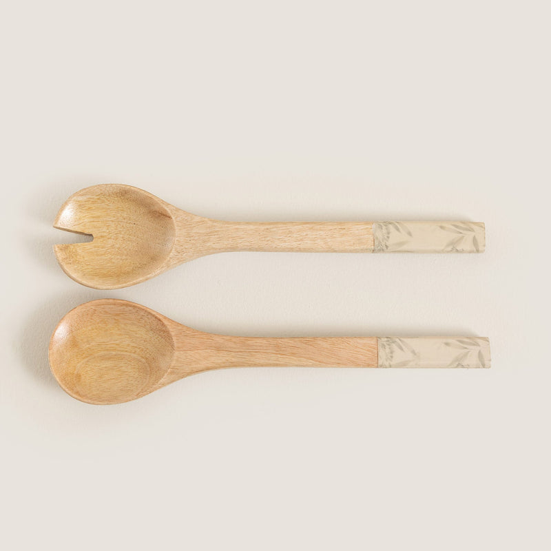 Chakra Lorenza Salad Serving Set Beige
