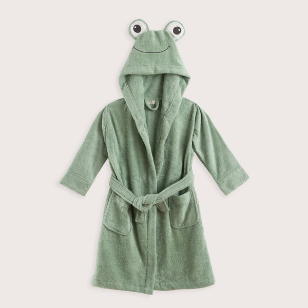 Chakra Frog Hood Bathrobe Green