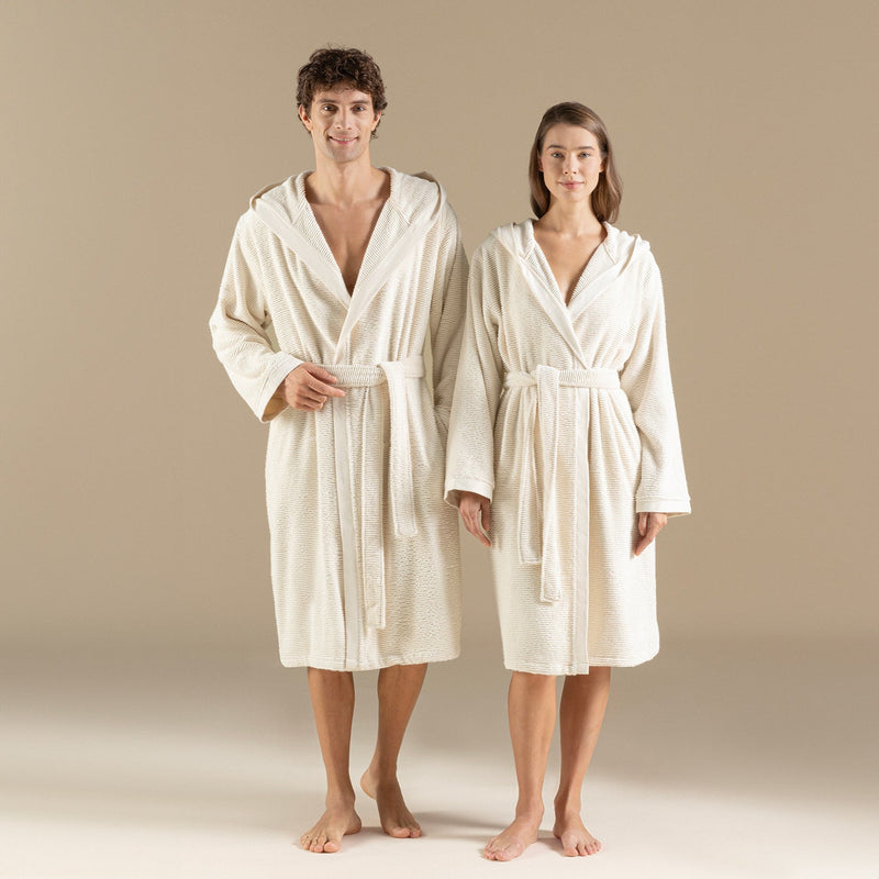 Chakra Lydia Unisex Bathrobe Natural