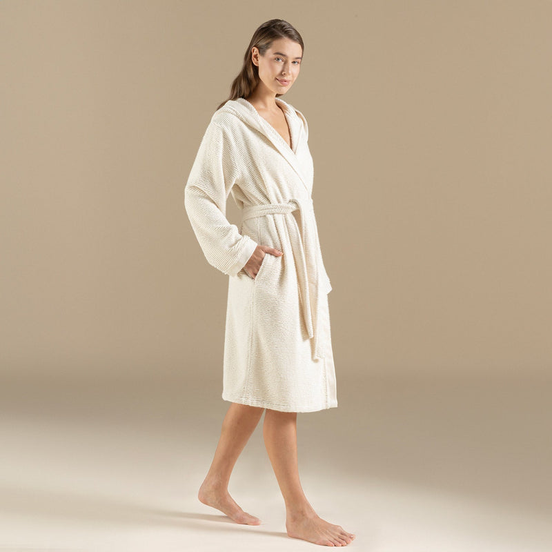 Chakra Lydia Unisex Bathrobe Natural
