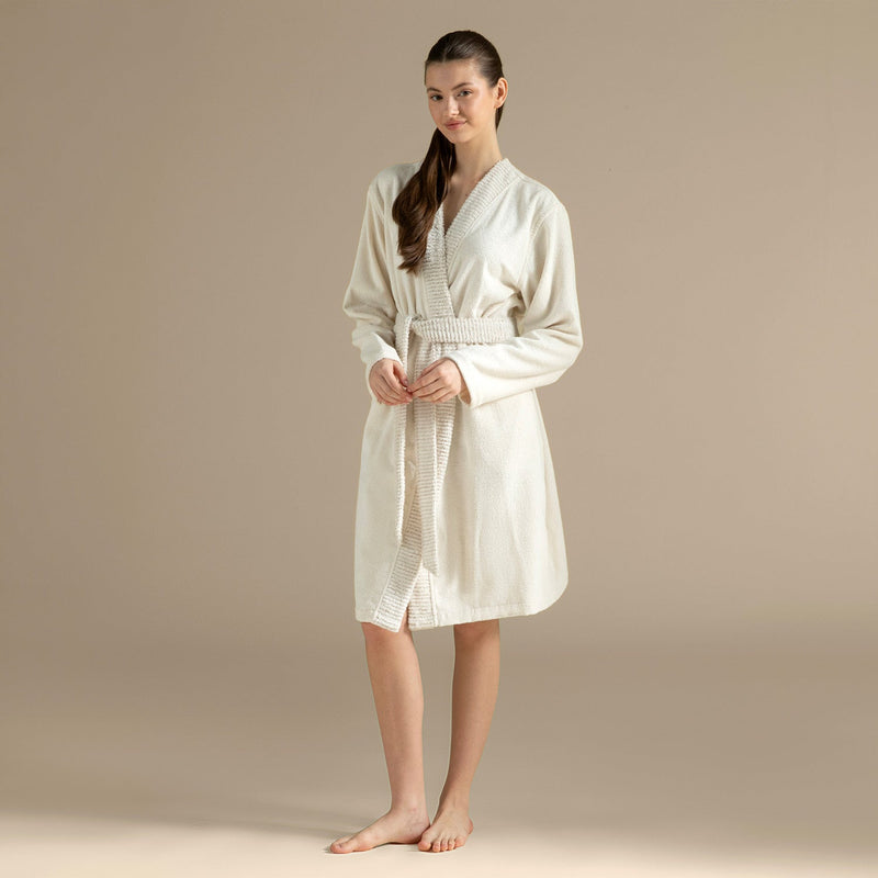 Chakra Soire Unisex Bathrobe Natural