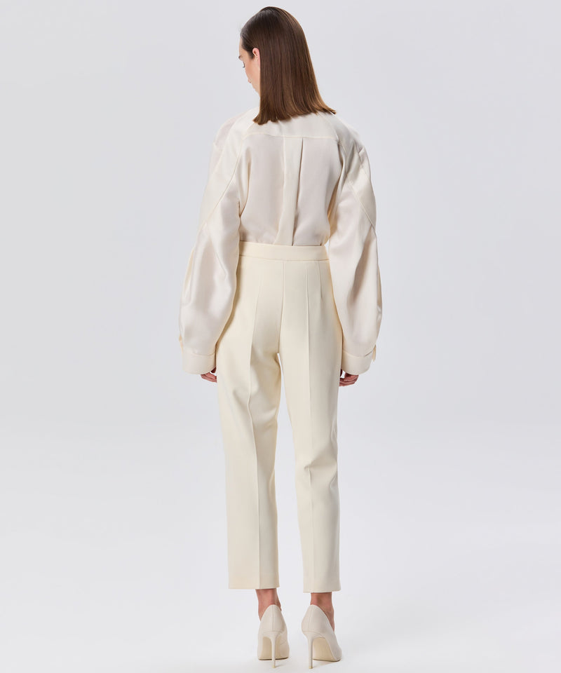 Machka Slim Fit Trousers Off White