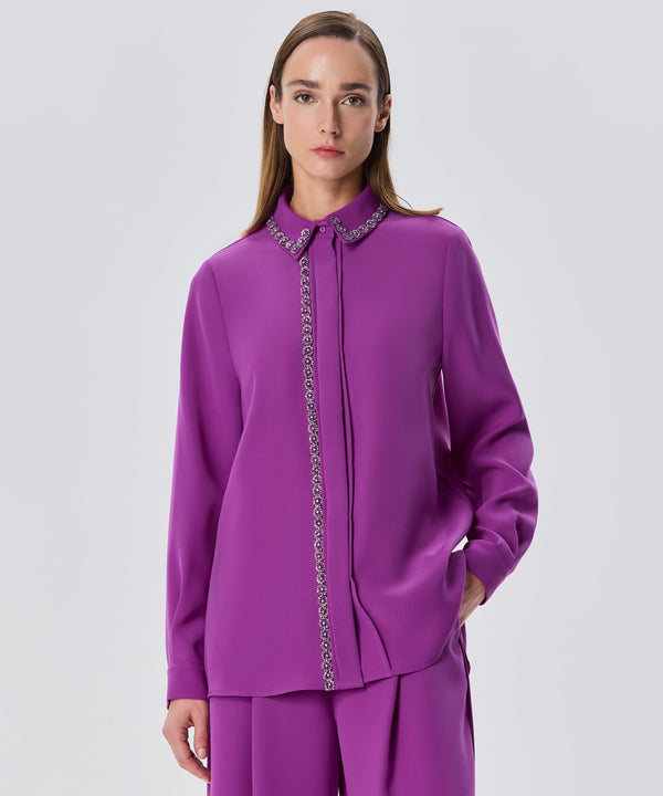 Machka Embroidered Detail Shirt Cyclamen