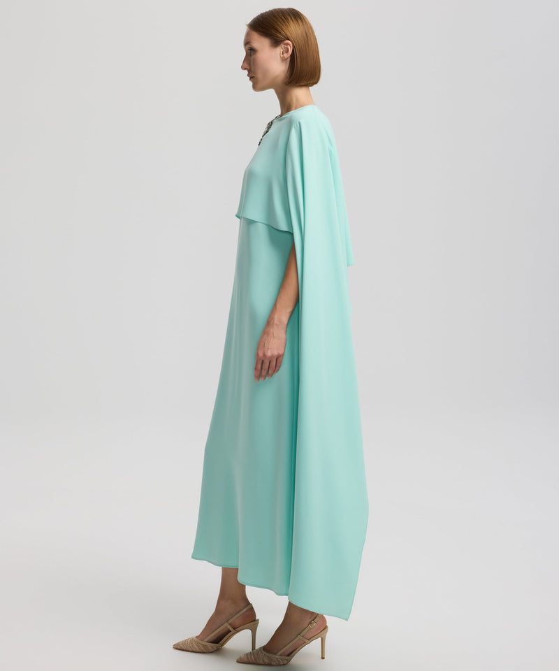 Ipekyol Cape-Effect Dress With Embellishment Mint Green