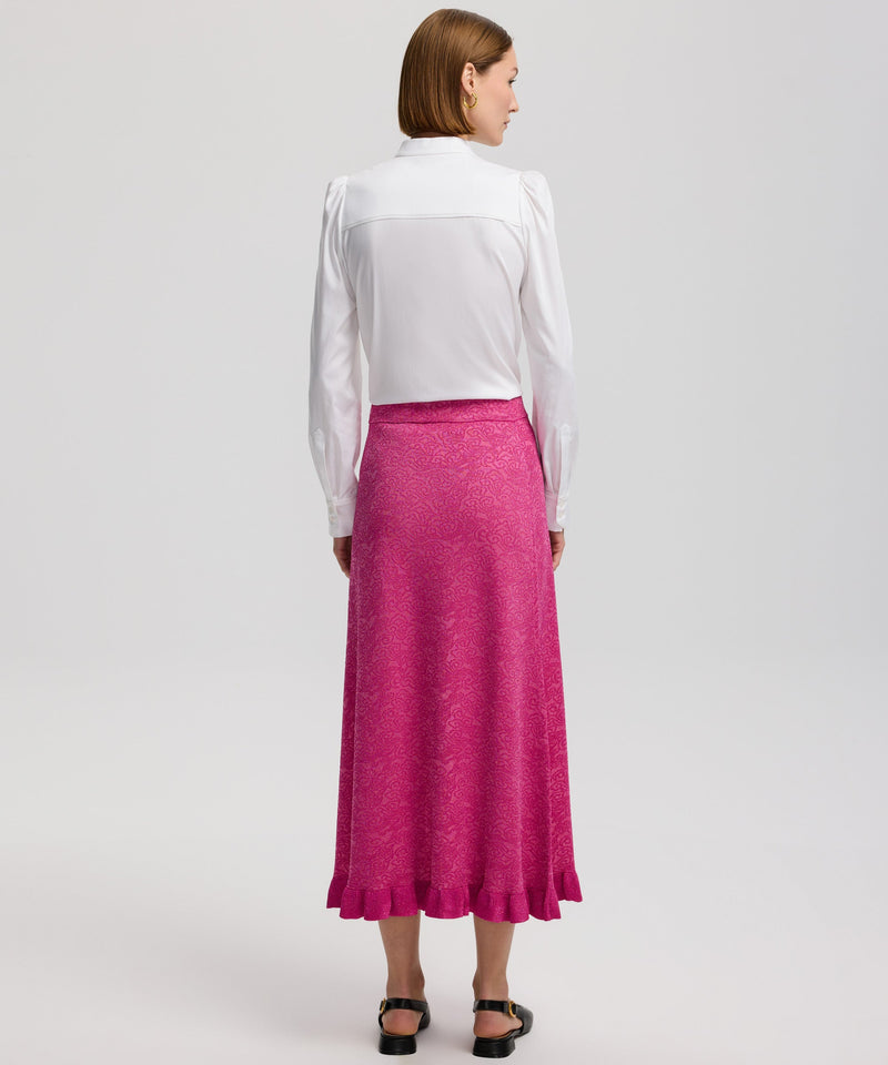 Ipekyol Patterned Textured Skirt Fuchsia