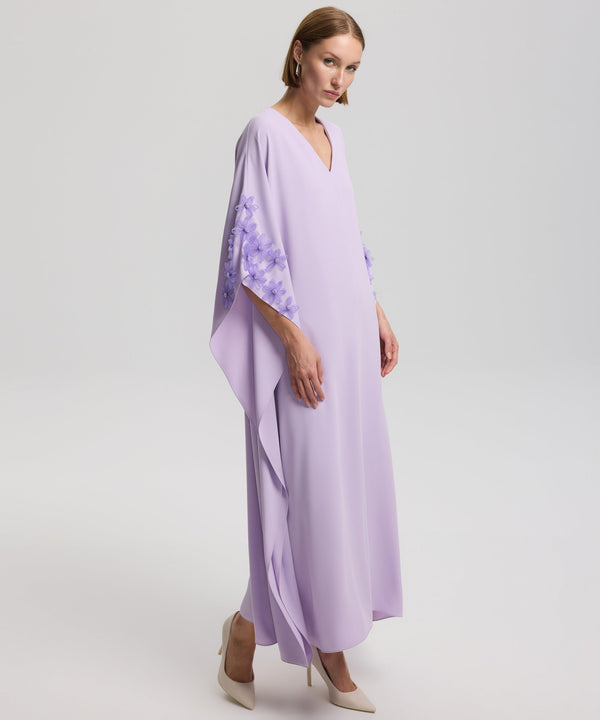 Ipekyol Flower-Embroidered V-Neck Dress Lilac