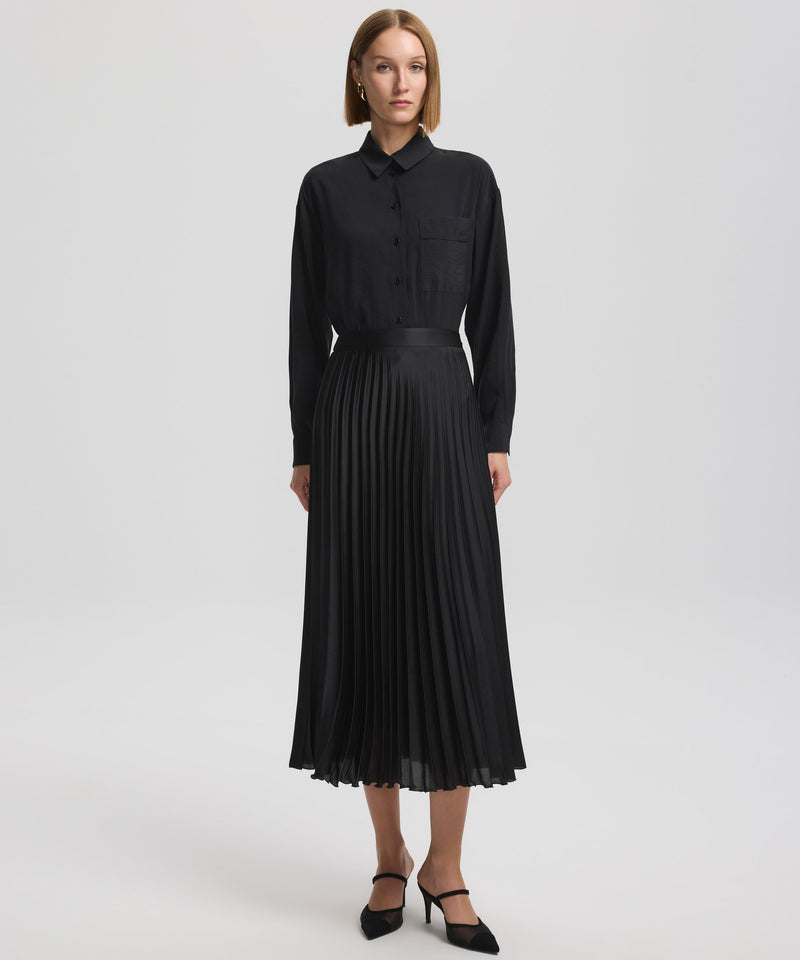 Ipekyol Pleated Solid Skirt Black