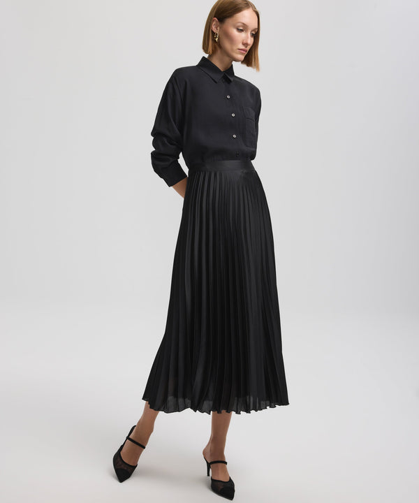 Ipekyol Pleated Solid Skirt Black