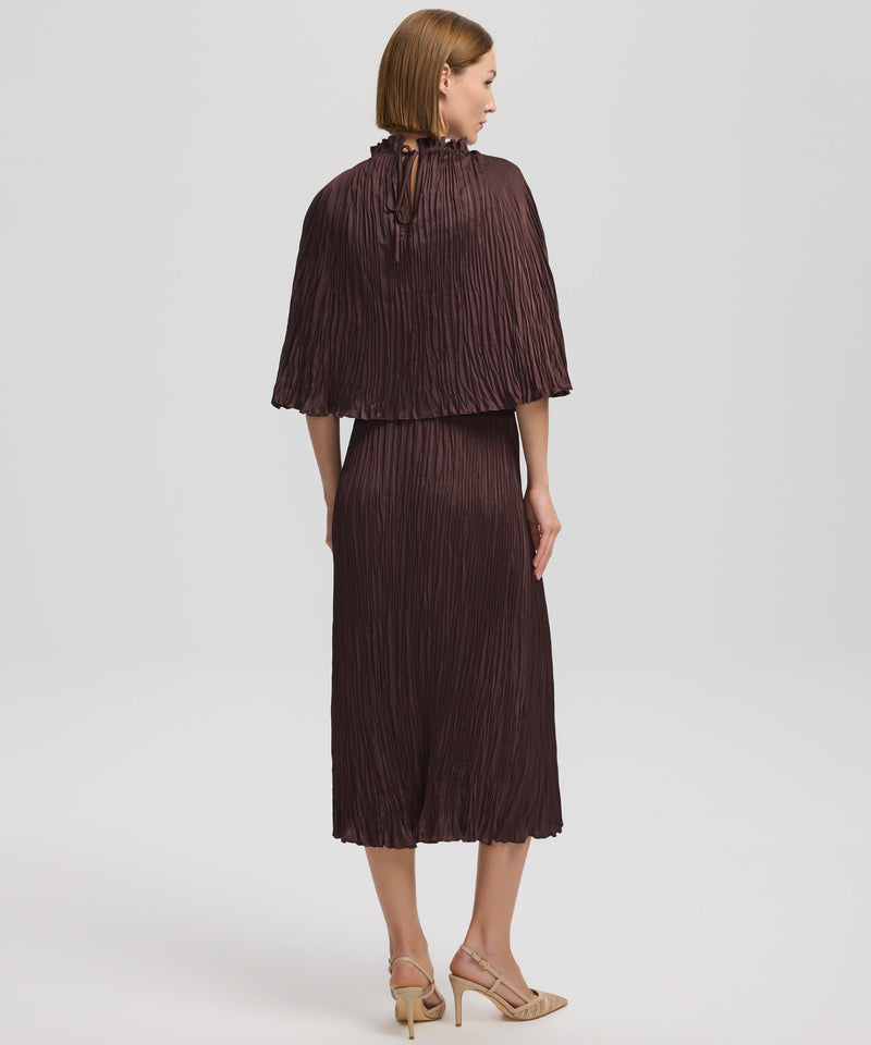 Ipekyol Two-Piece Form Pleated Dress Brown