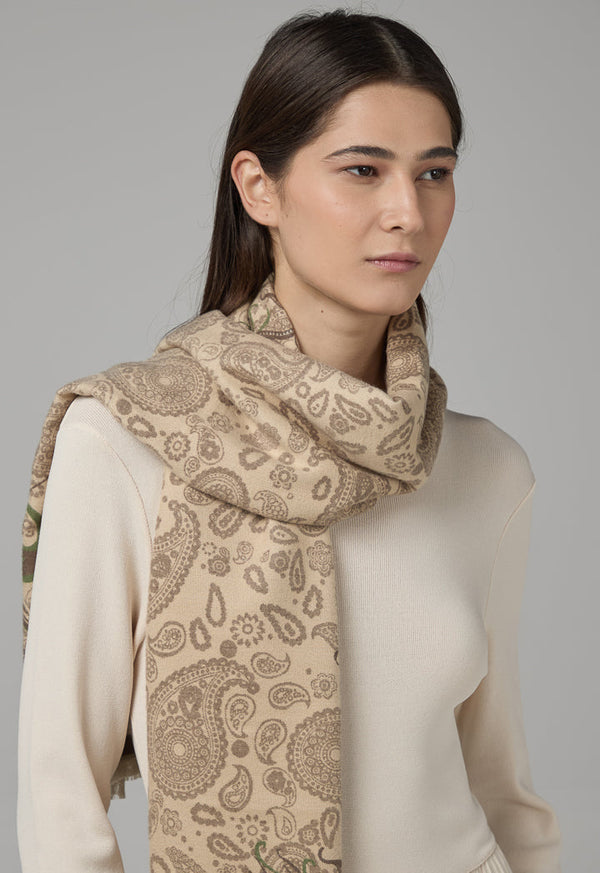 Choice Paisley Pashmina Scarf Dark Grey