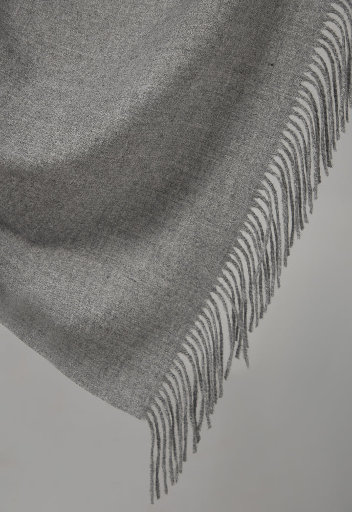 Choice Solid Tussles Winter Scarf Dark Grey