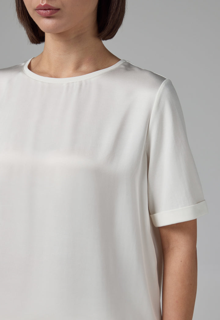 Choice Short Sleeve Basic T-Shirt Off White