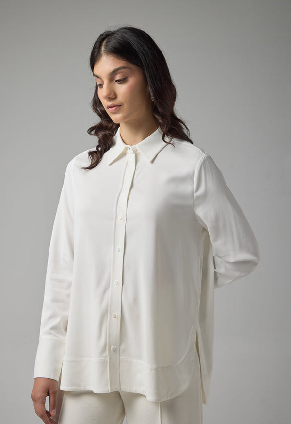 Choice Relaxed Fit Basic Shirt Off White